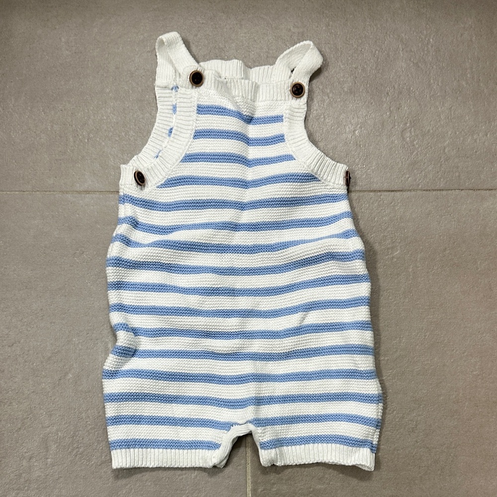 Striped Blue and White Kids Sweater Romper
